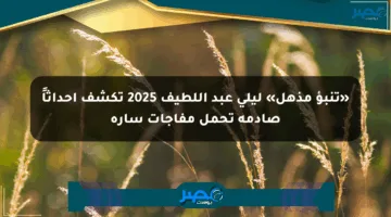 «تنبؤ مذهل» ليلى عبد اللطيف 2025 تكشف أحداثاً صادمة تحمل مفاجآت سارة